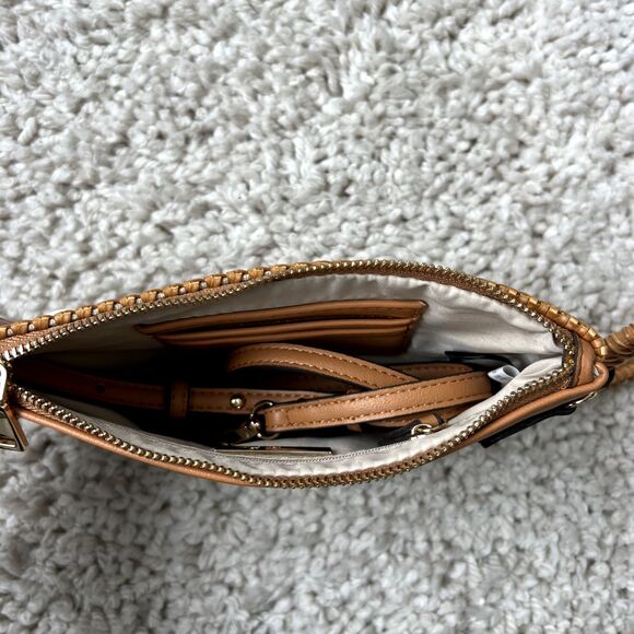 Woven Rattan Cowrie Shell Crossbody HandBag Wristlet with Handle Wicker CHIC - Picture 10 of 11